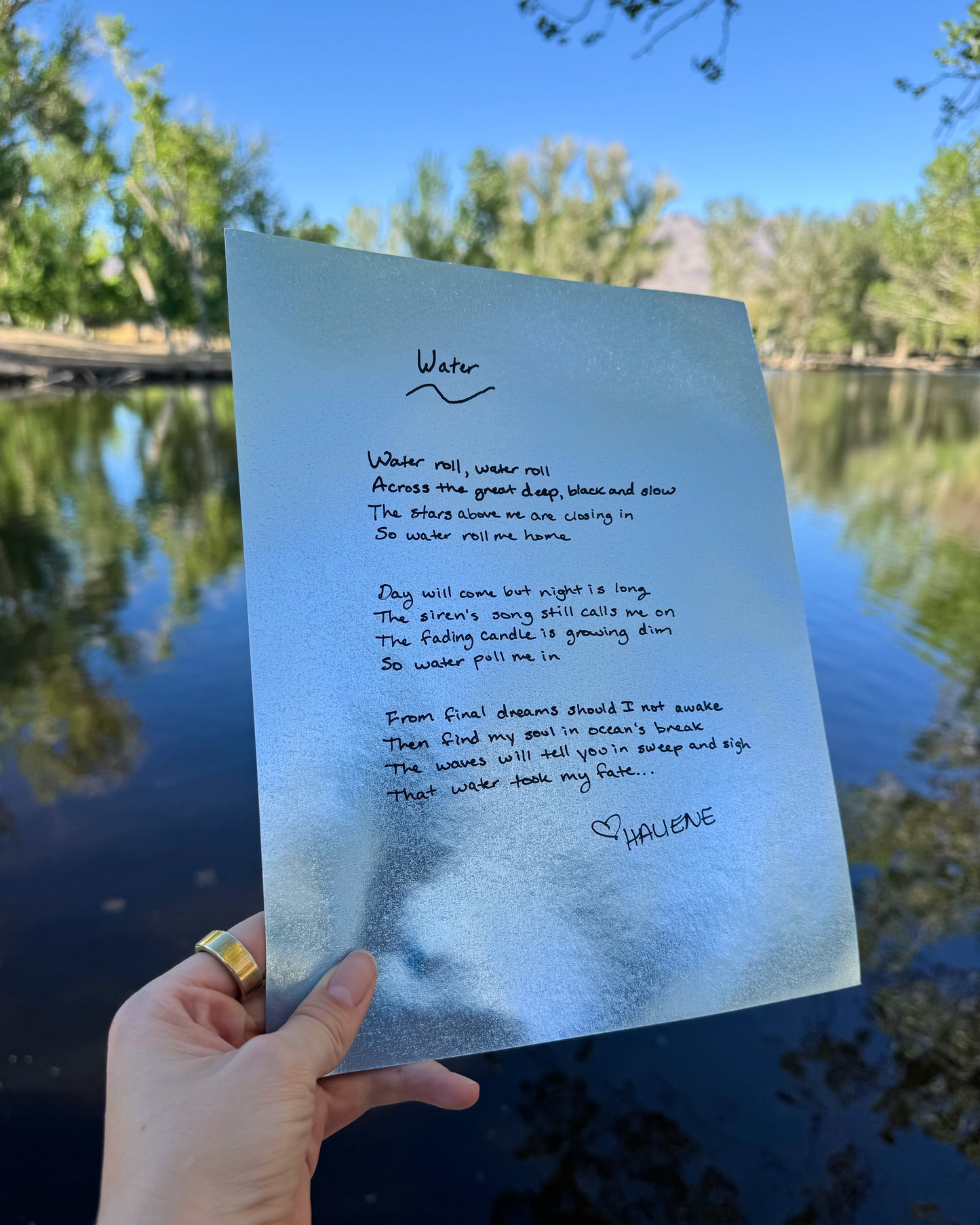 Handwritten Lyric Sheet